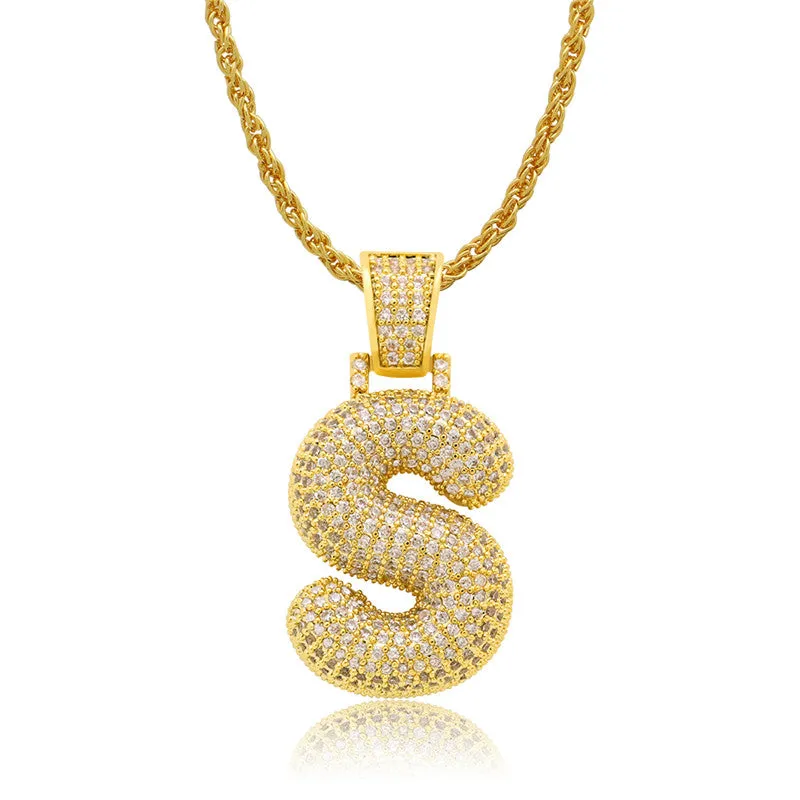 Custom Bubble Name Pendant