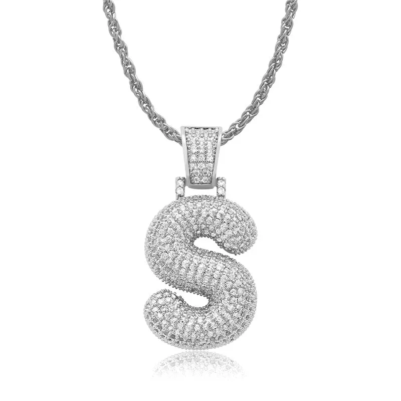 Custom Bubble Name Pendant