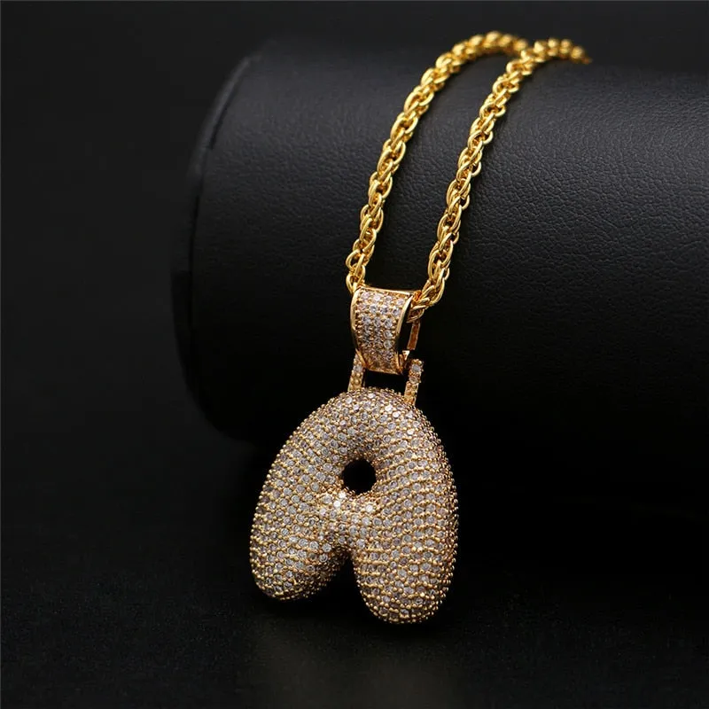 Custom Bubble Name Pendant