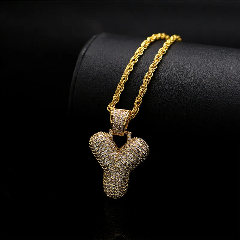 Custom Bubble Name Pendant