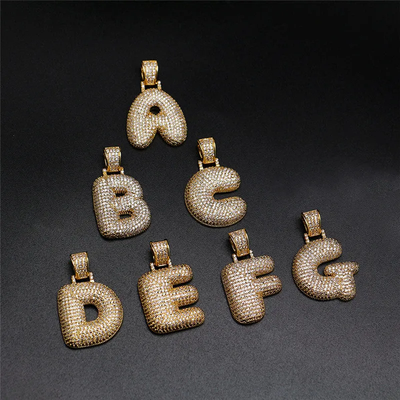 Custom Bubble Name Pendant