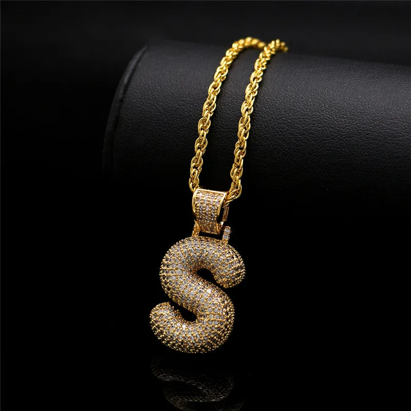 Custom Bubble Name Pendant