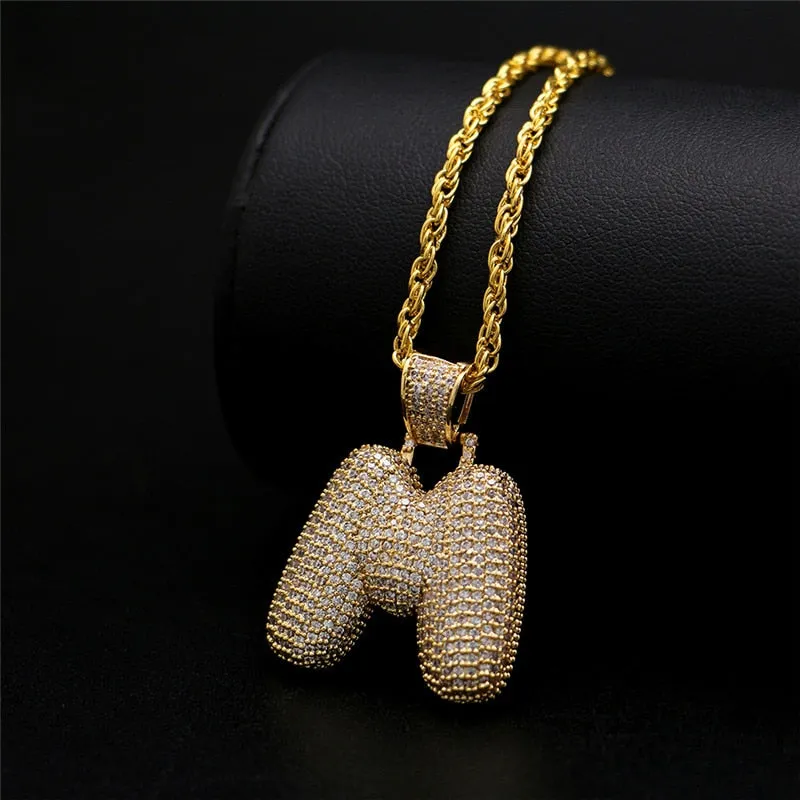 Custom Bubble Name Pendant