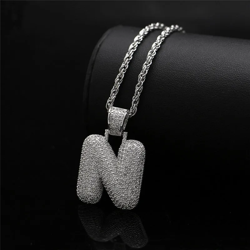 Custom Bubble Name Pendant