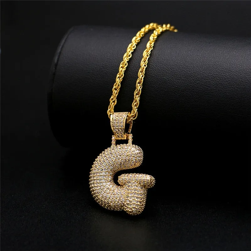 Custom Bubble Name Pendant