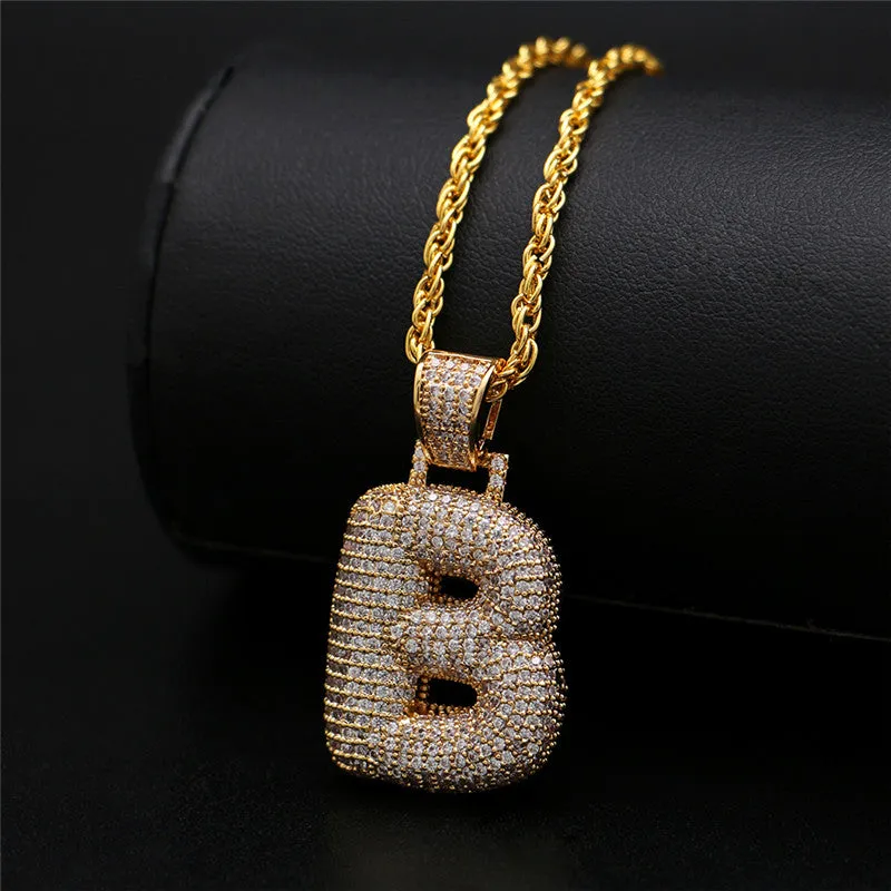 Custom Bubble Name Pendant
