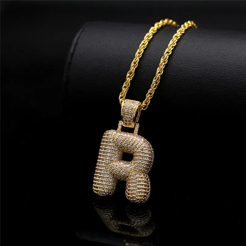 Custom Bubble Name Pendant