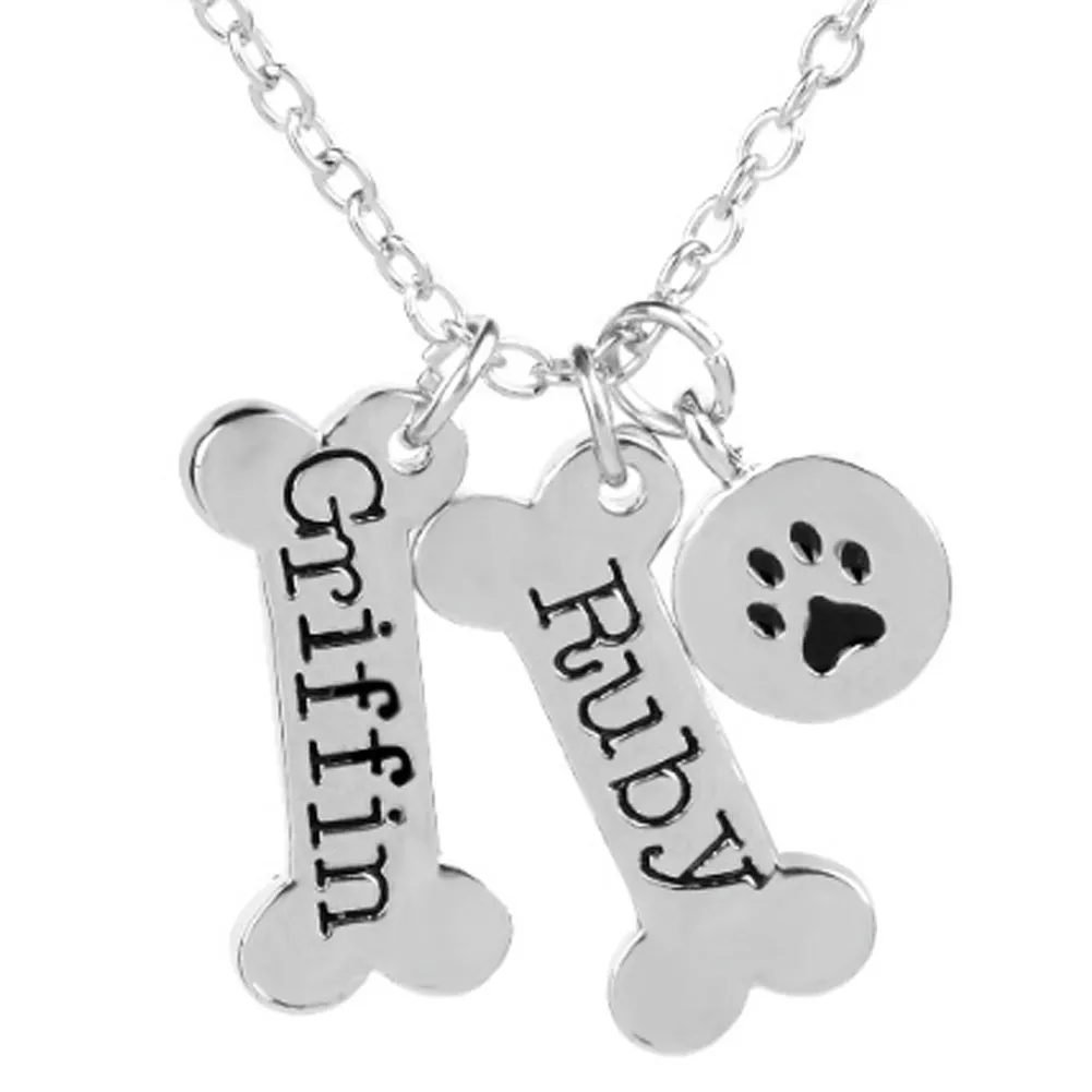 Custom Dog Bone Necklace for Men and Women
