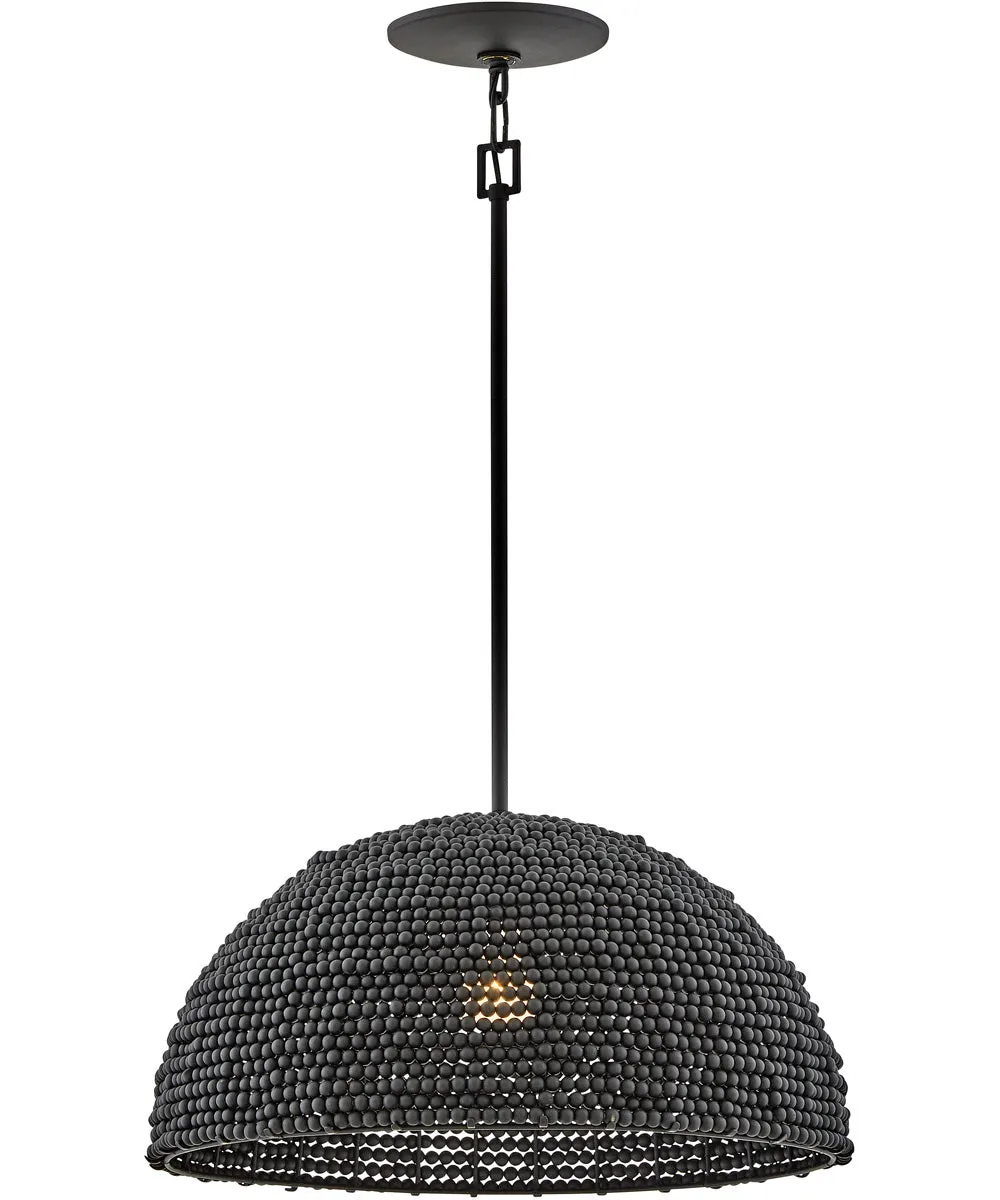 Dalia 1-Light Large Pendant in Black