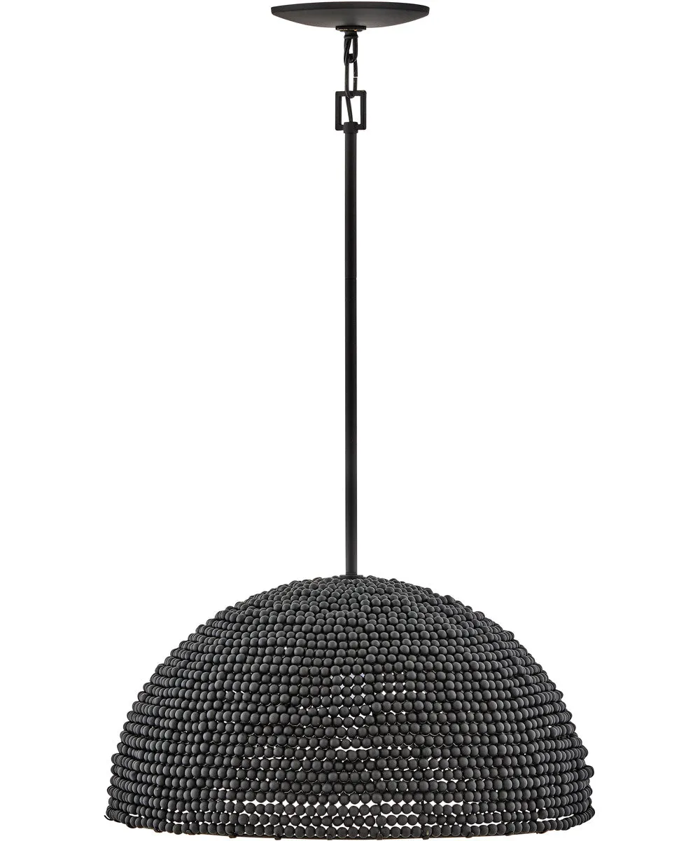 Dalia 1-Light Large Pendant in Black