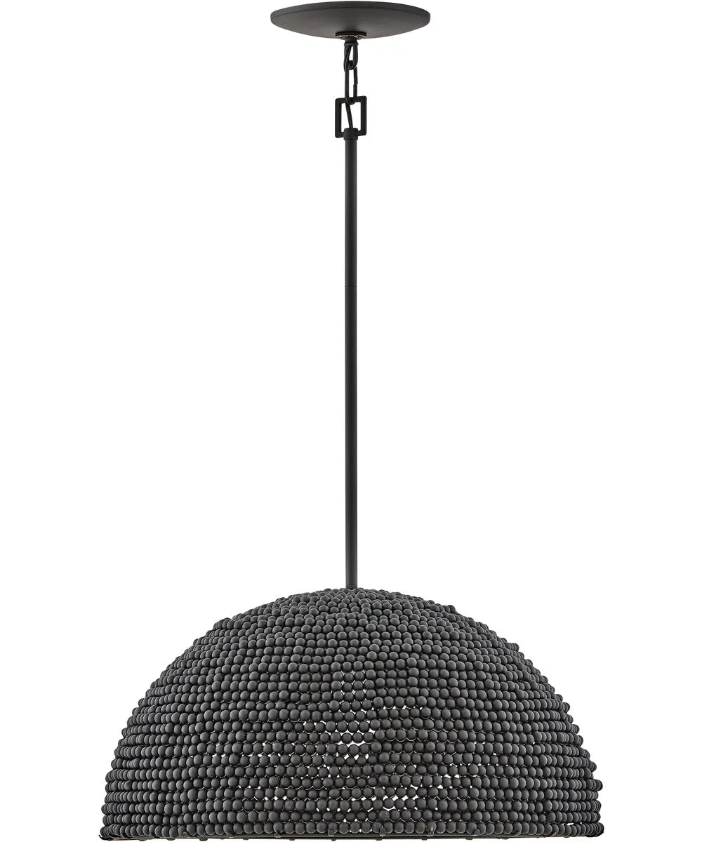 Dalia 1-Light Large Pendant in Black