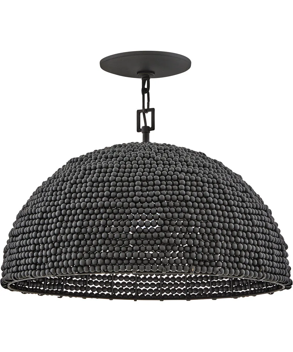 Dalia 1-Light Large Pendant in Black