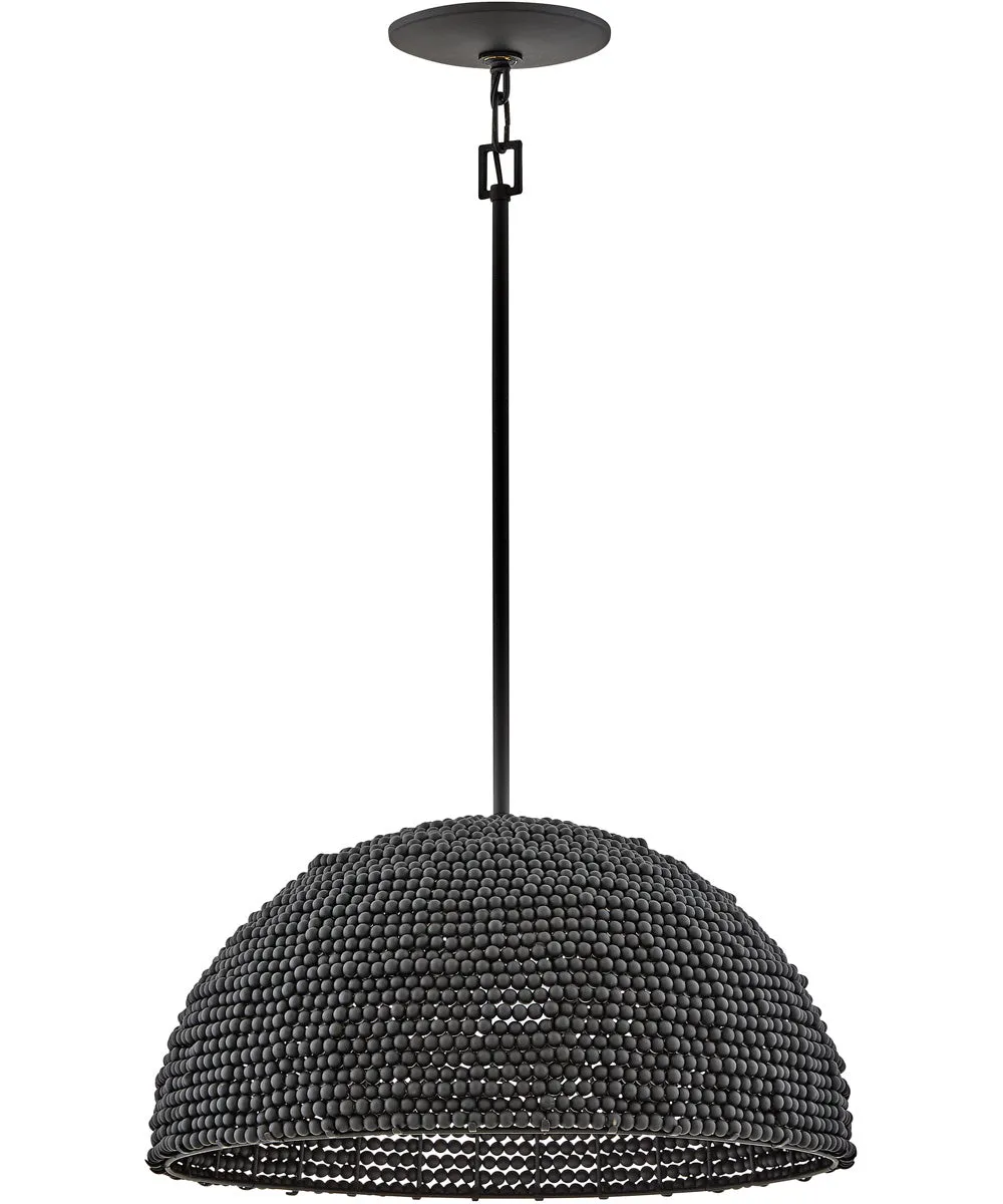 Dalia 1-Light Large Pendant in Black