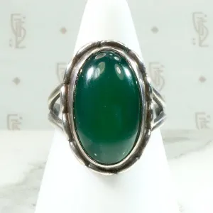 Danish Modern Chrysoprase Ring by Jensen