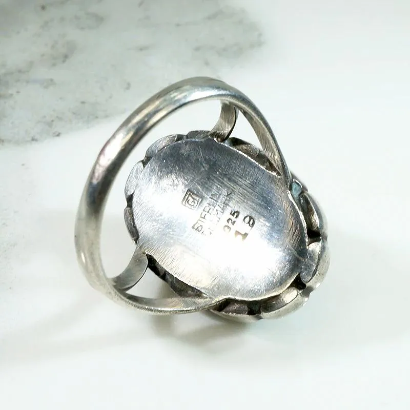 Danish Modern Chrysoprase Ring by Jensen