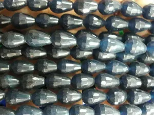 Dark Blue Faceted Drop Agate Stones