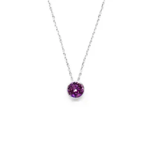 Dark Orchid Round Crystal Necklace