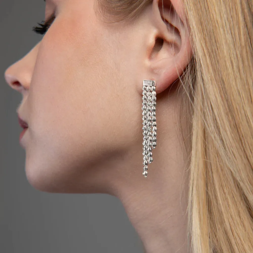 Desmos Crystal Drop 3 Row Earrings