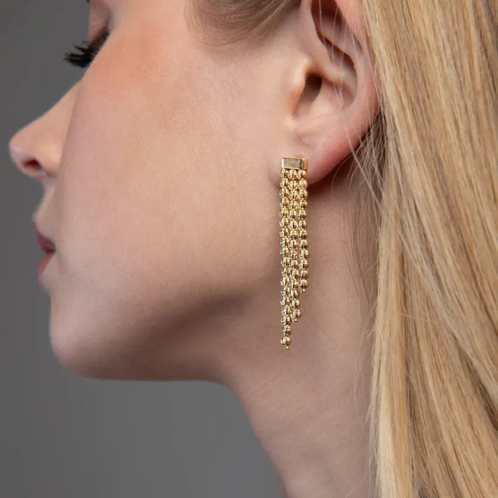 Desmos Crystal Drop 3 Row Earrings