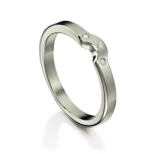 Diamond Arch Wedding Band in Platinum (DR0177)