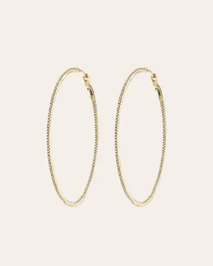 Diamond Large Hoops