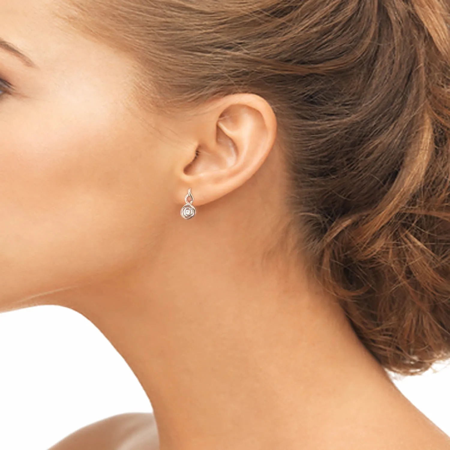 Diamond Swirl<BR/> Earrings