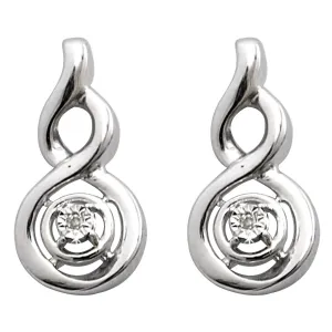 Diamond Swirl<BR/> Earrings