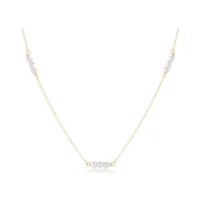 E Newton Choker Joy Simplicity Chain Gold - 3mm Pearl