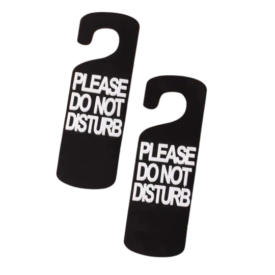 Earrings - Oversized please do not disturb sign studs