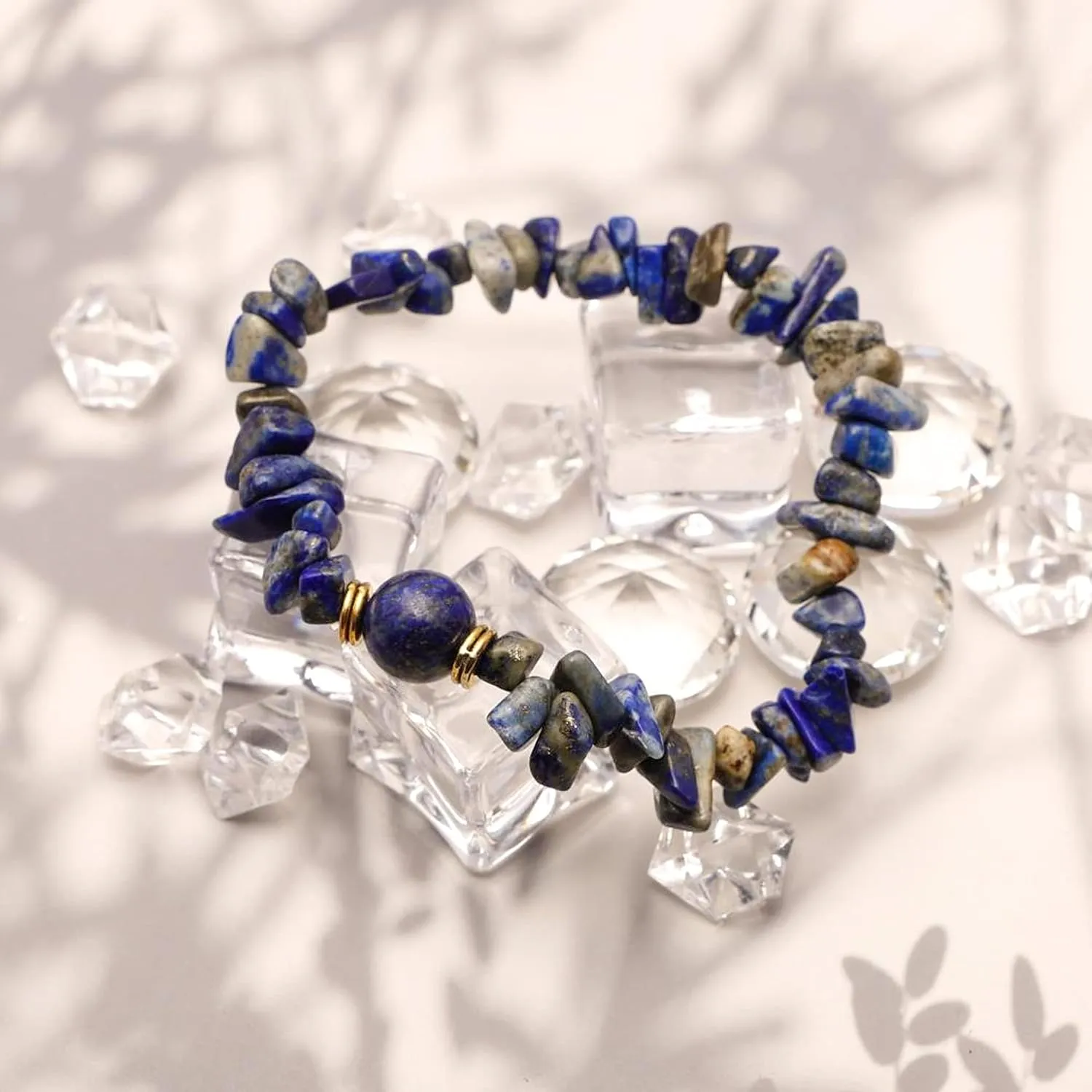 Eigso 7 Chakra Beaded Stone Healing Bracelets for Women and Men Crystal Bracelet Adjustable 10MM