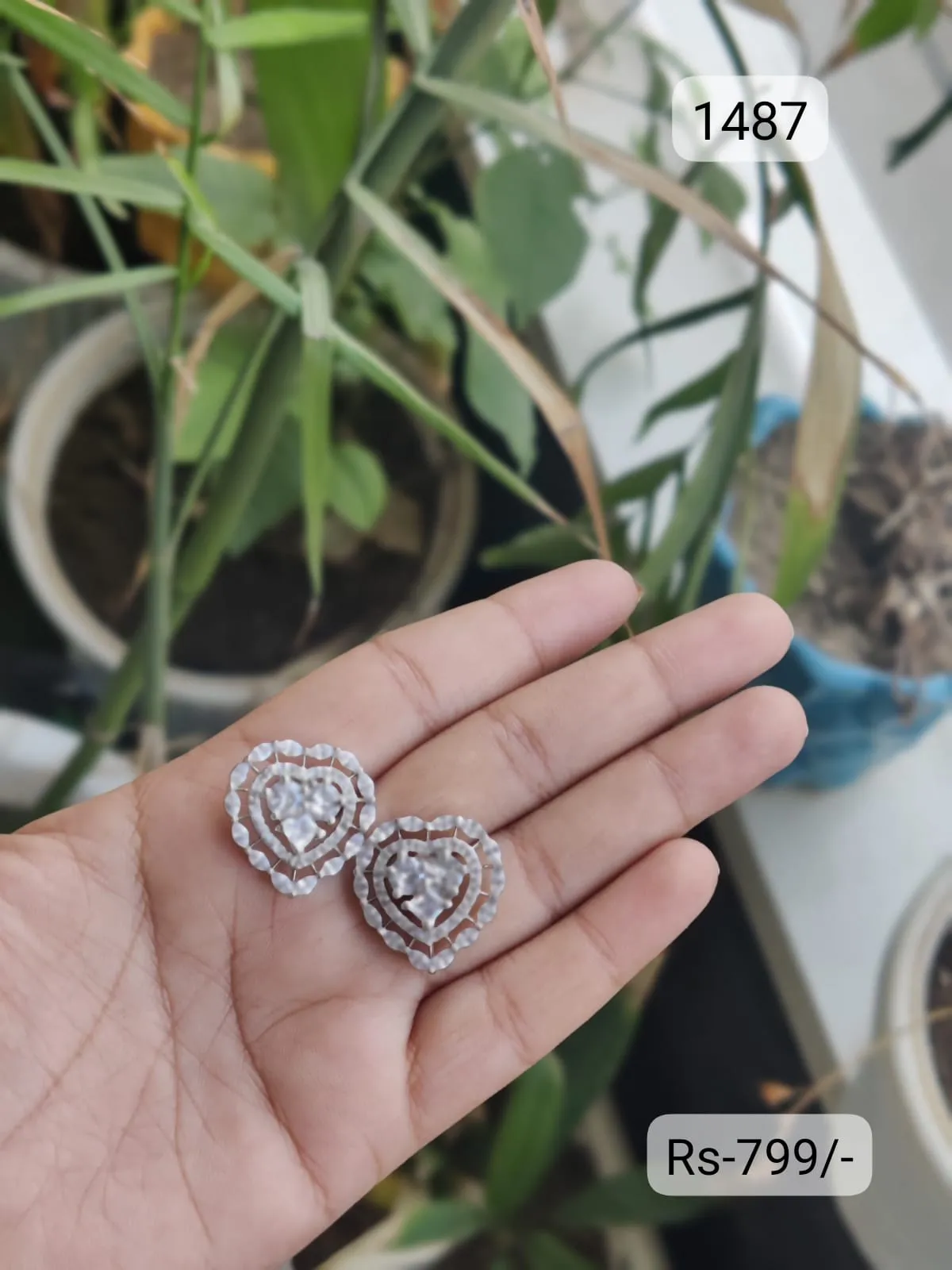 Elegant and Versatile Buy American Diamond Heart-Shaped Stud Earrings for Daily & Party Wear