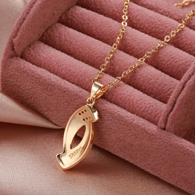 Elegant Geometric Zircon Pendant Necklace for Women