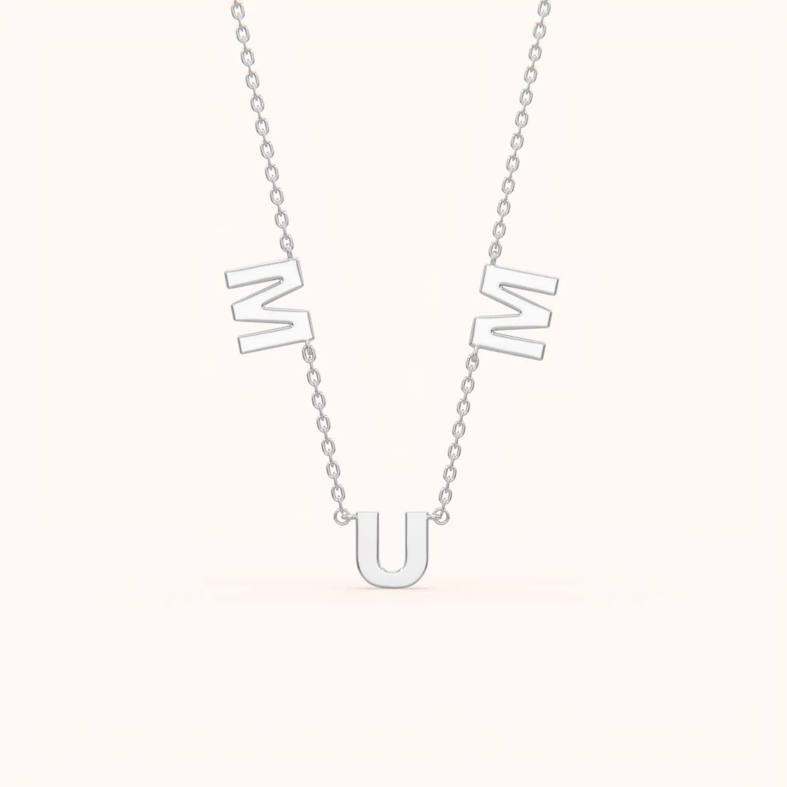 Elegant Silver Mom Necklace