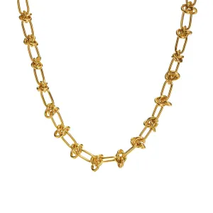 Elegant Woven Knot Design Necklace - Fashion Accessory