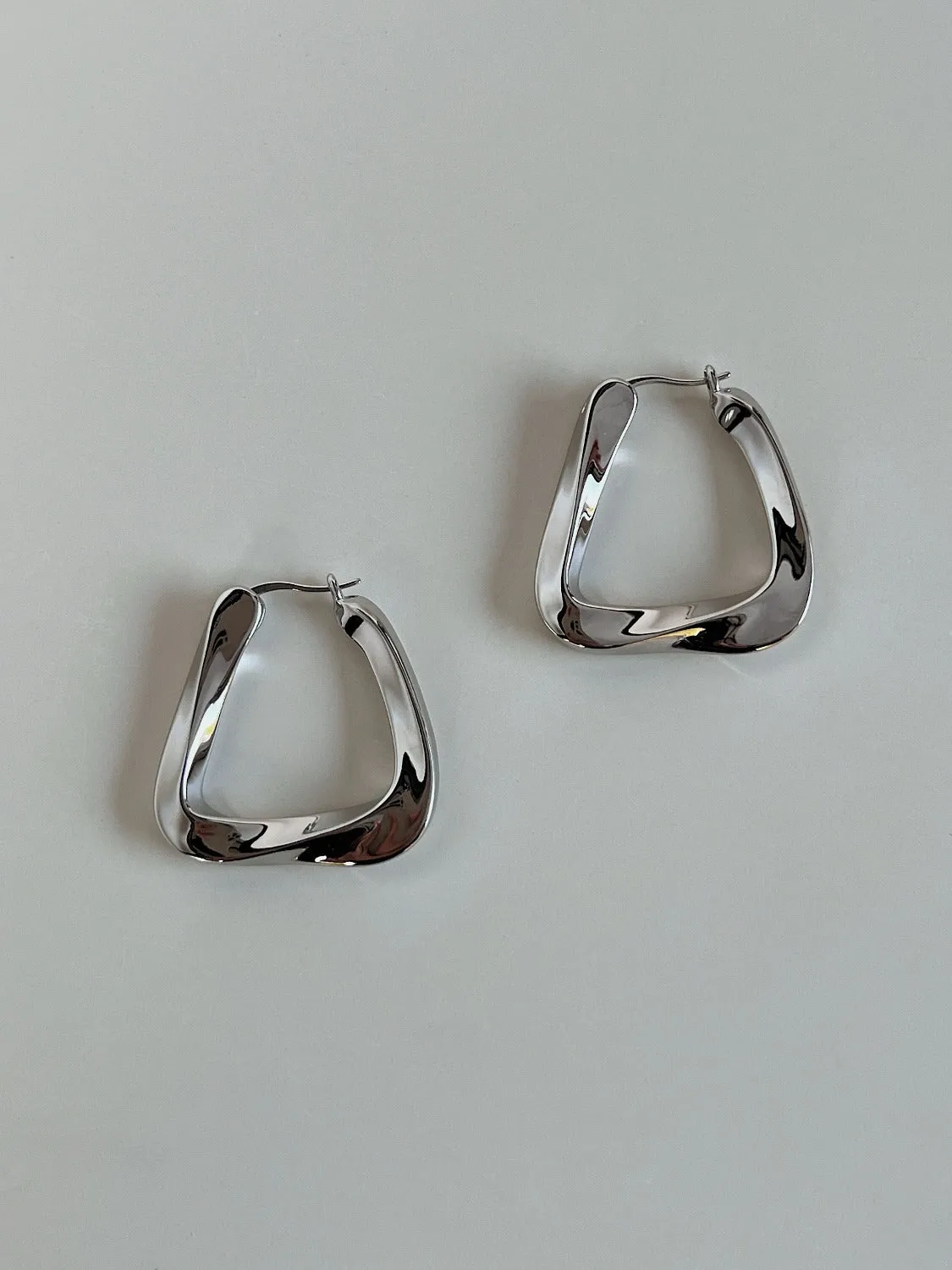 Elsa Triangle Hoop Earrings