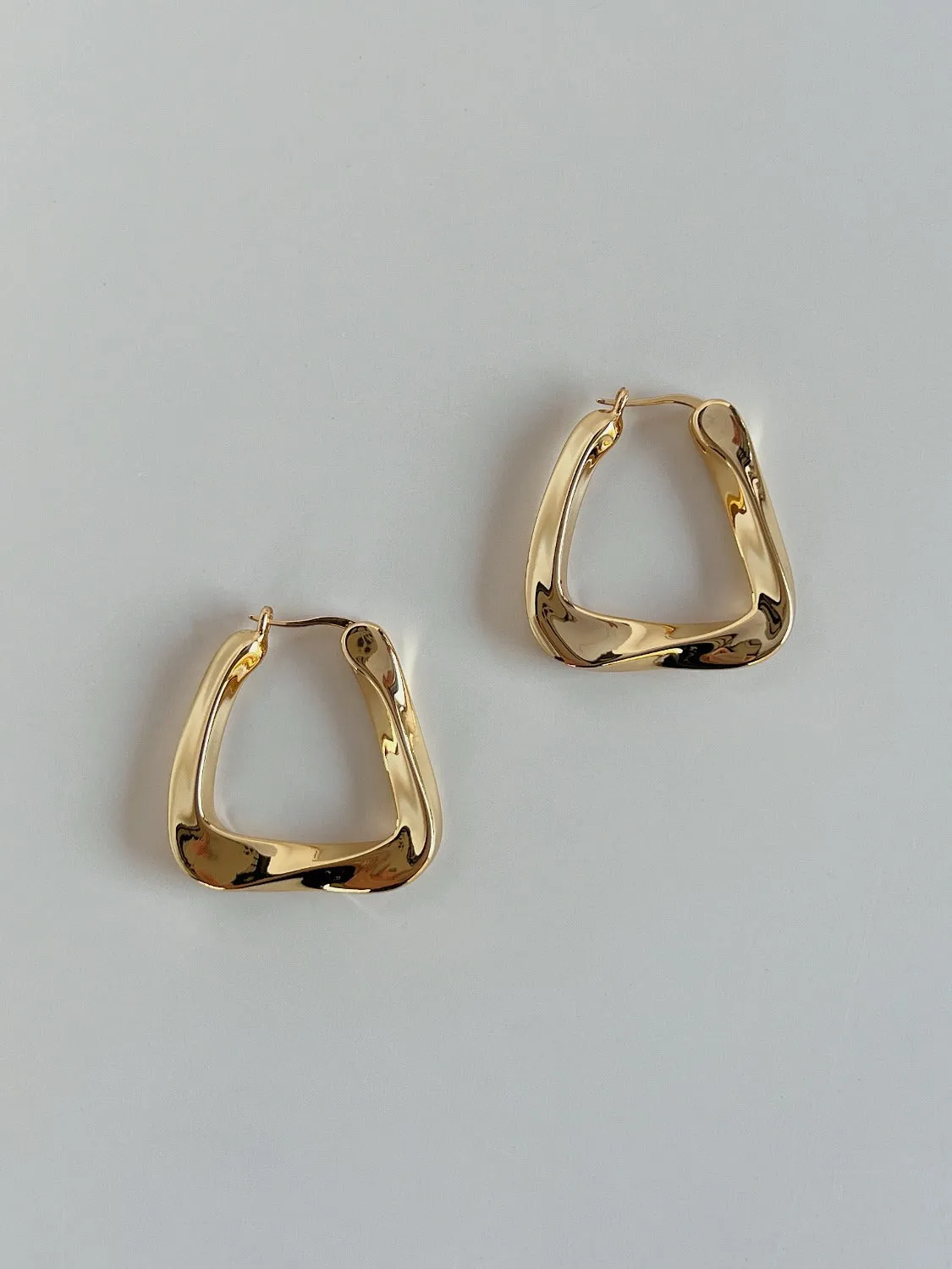 Elsa Triangle Hoop Earrings