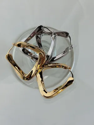 Elsa Triangle Hoop Earrings
