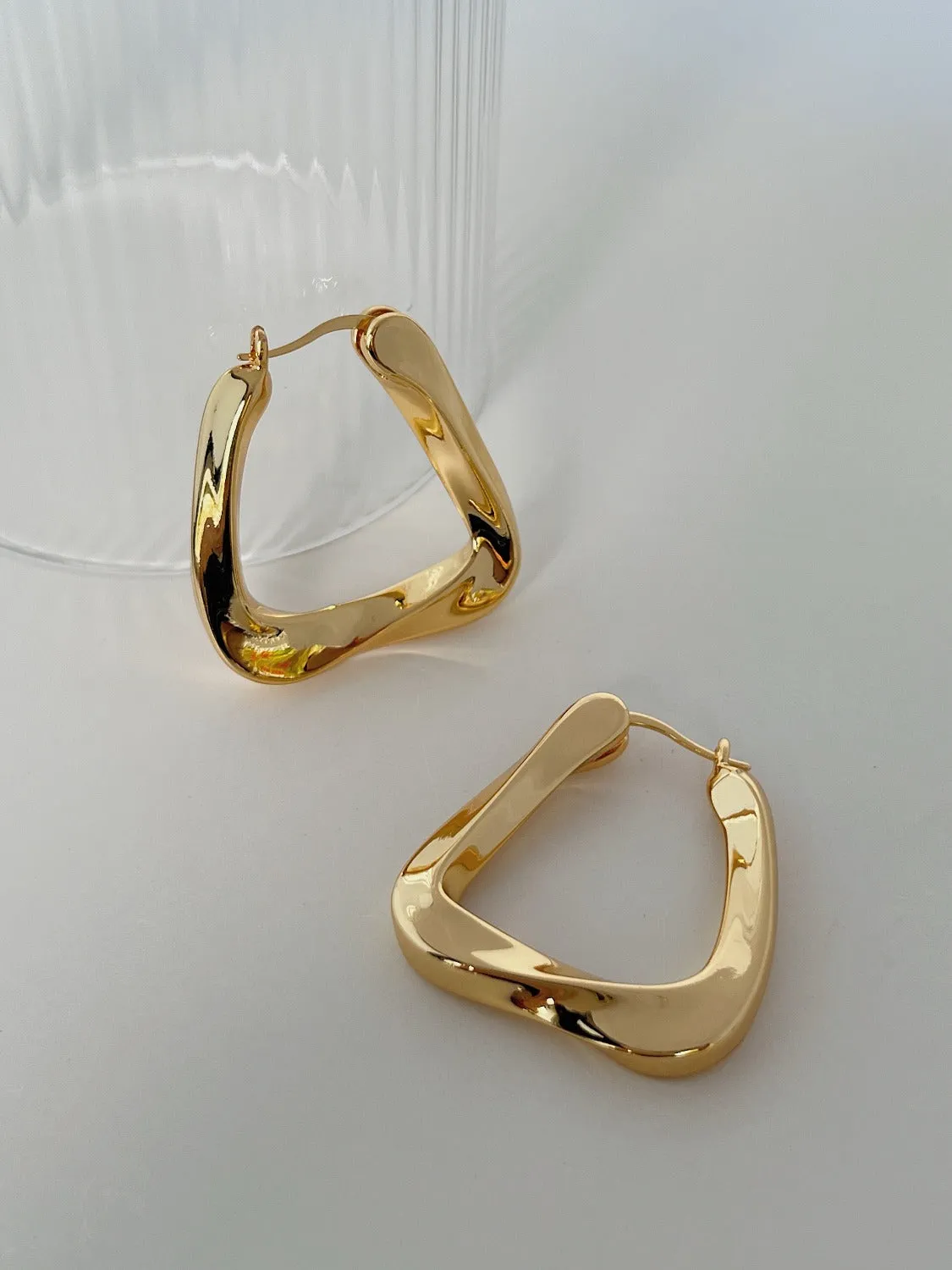 Elsa Triangle Hoop Earrings