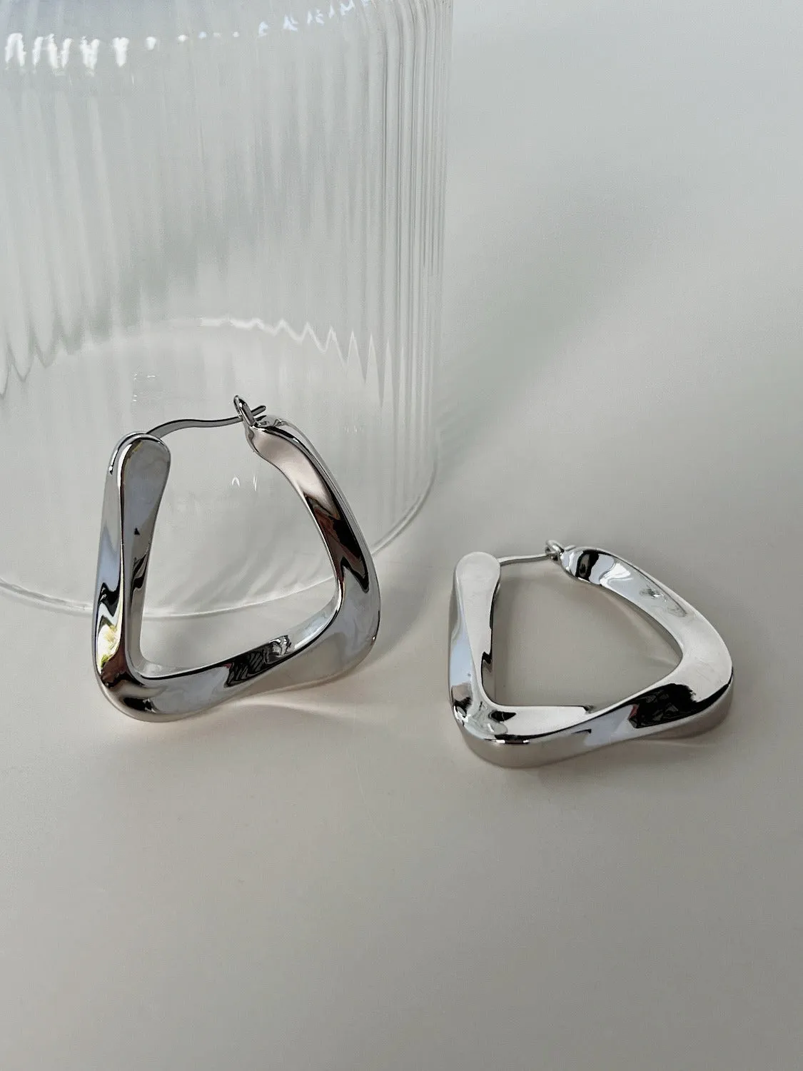 Elsa Triangle Hoop Earrings