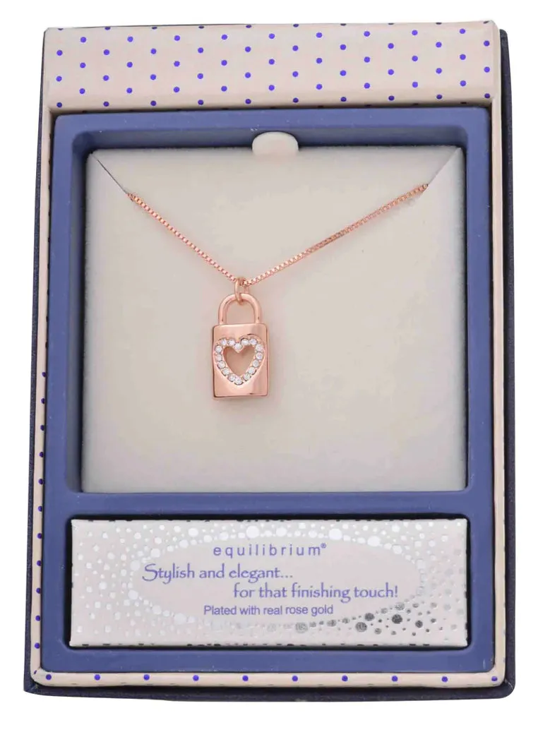 Equilibrium - Rosegold Love Lock Necklace