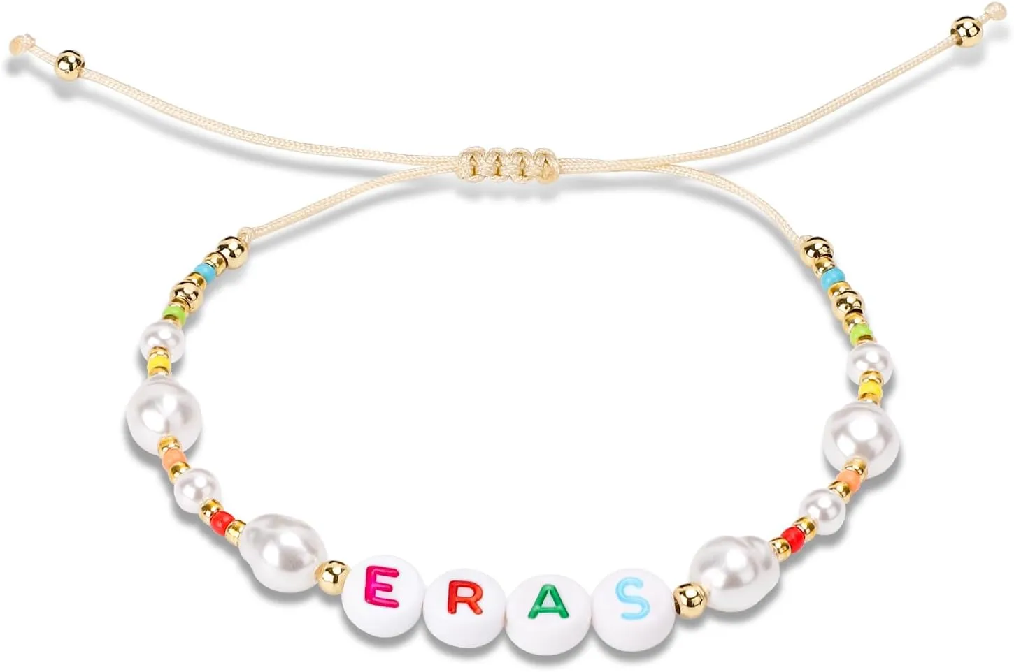 Eras Pearl Beaded Bracelet, Eras Bracelets Concert Bracelets Random Color Eras Jewelry Pearl Bracelets for Women Fans Suitable for Concerts and Music Festivals