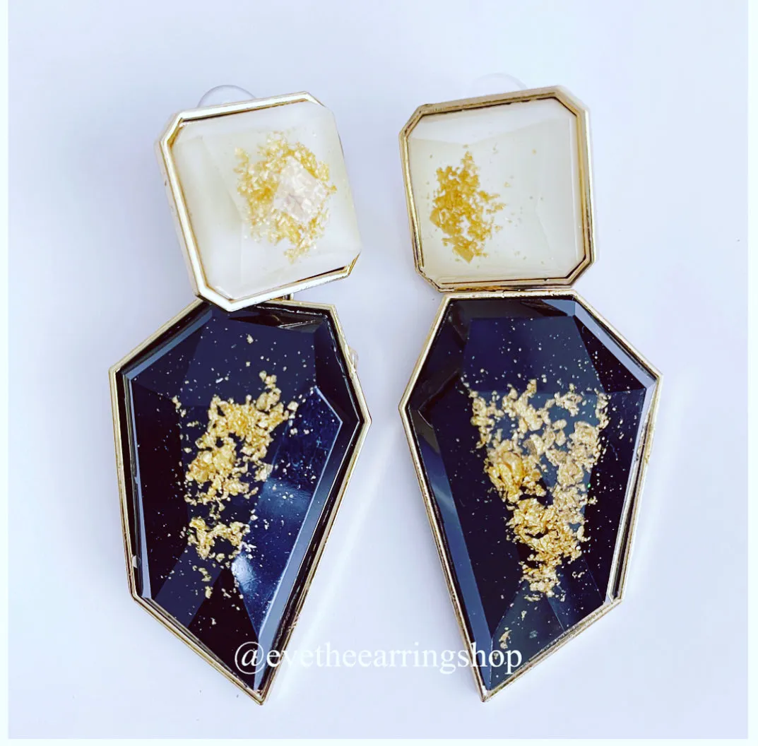 Fabulous & Fly Irregular Shaped Bold Statement Studs (Assorted Colours)