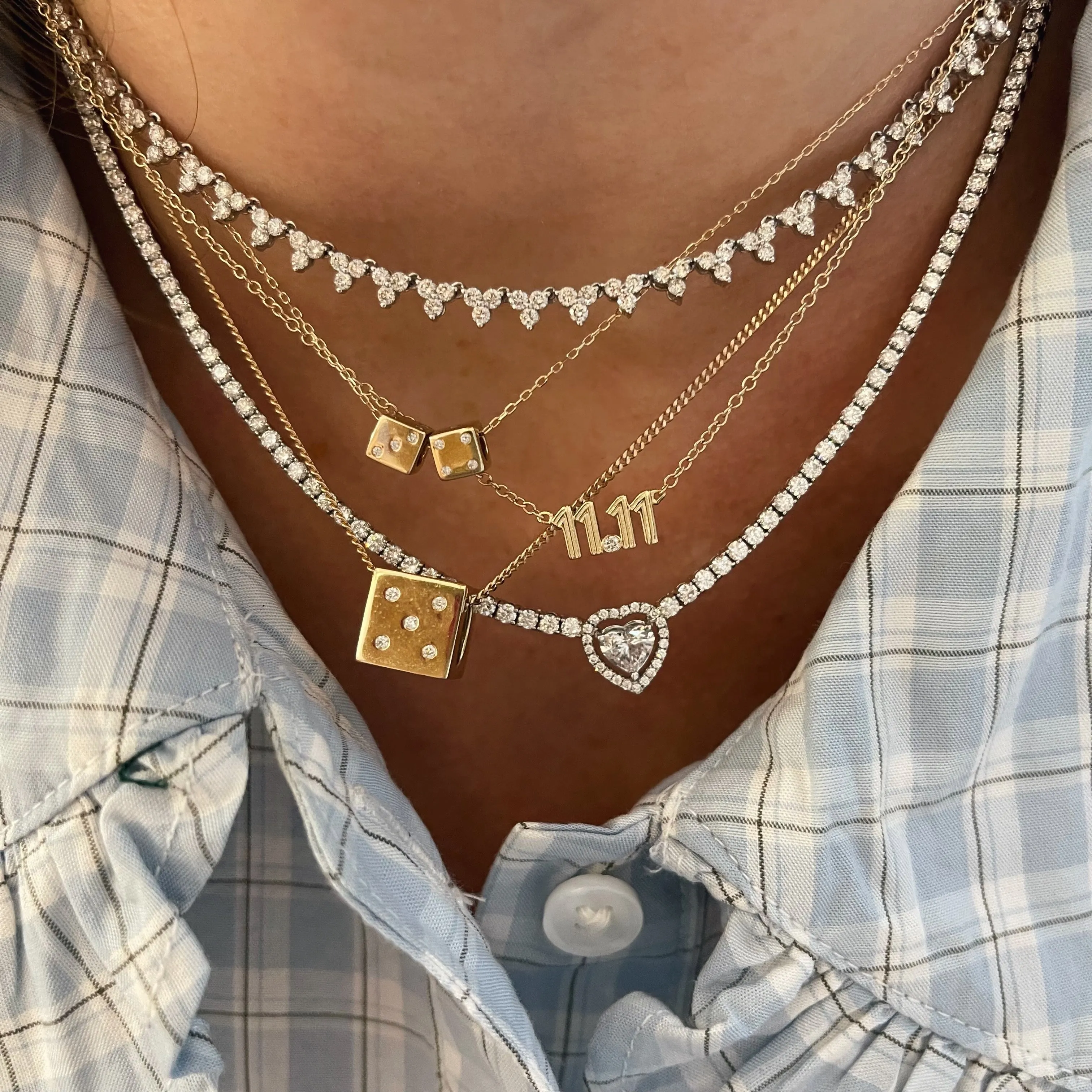 Fairytale Diamond Trio Tennis Necklace
