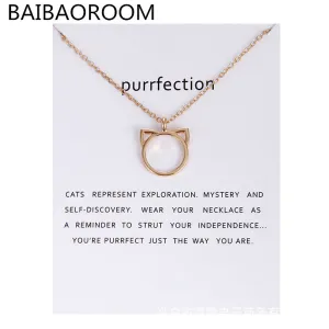 Fashion Jewelry Purrfection cat ear  Necklace For Women