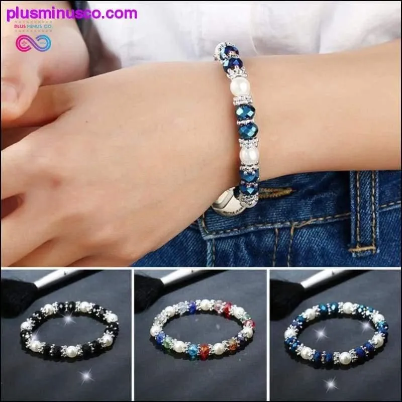 Fashion Shiny mulher Jewelry Colorful Rhinestone Faux Pearl