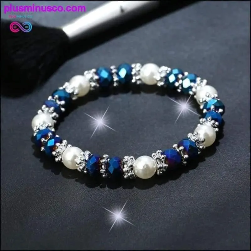 Fashion Shiny mulher Jewelry Colorful Rhinestone Faux Pearl