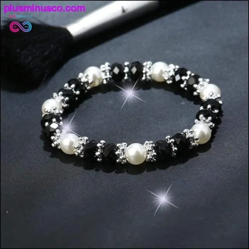 Fashion Shiny mulher Jewelry Colorful Rhinestone Faux Pearl