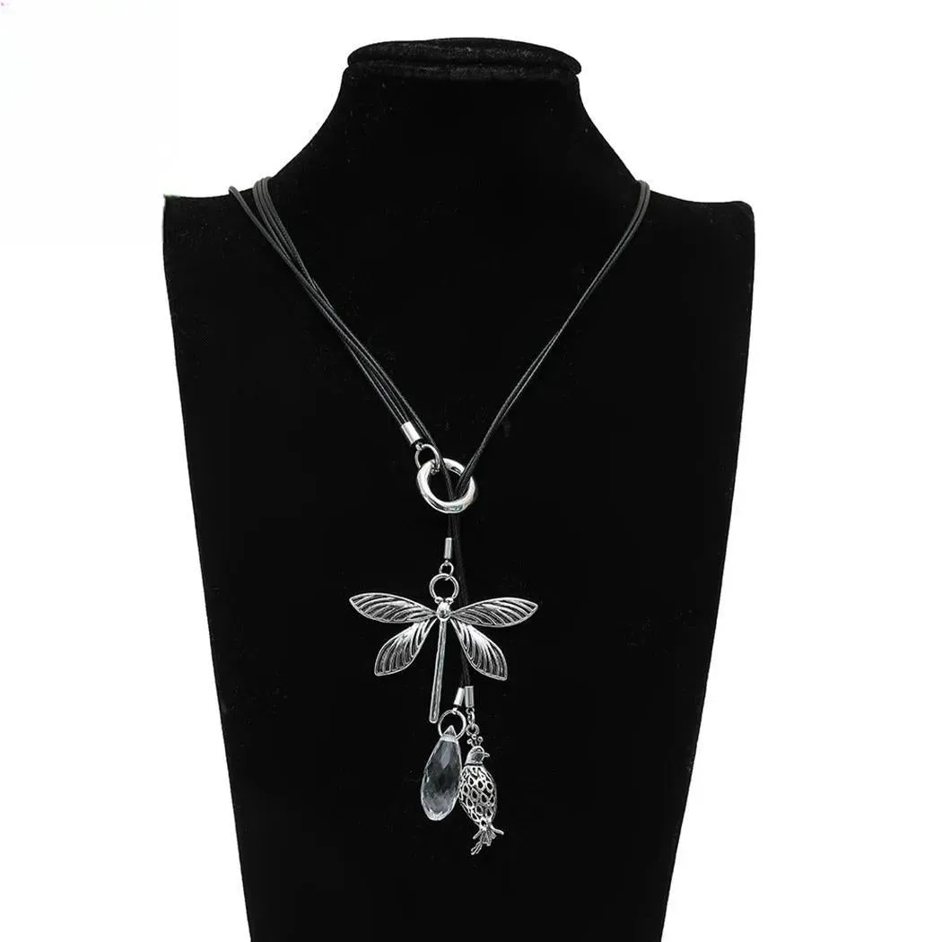Fashion Silver Color Dragonfly Suspension Pendants Accessories for Women