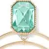 Faux-Stone Double Hoop Drop Earring