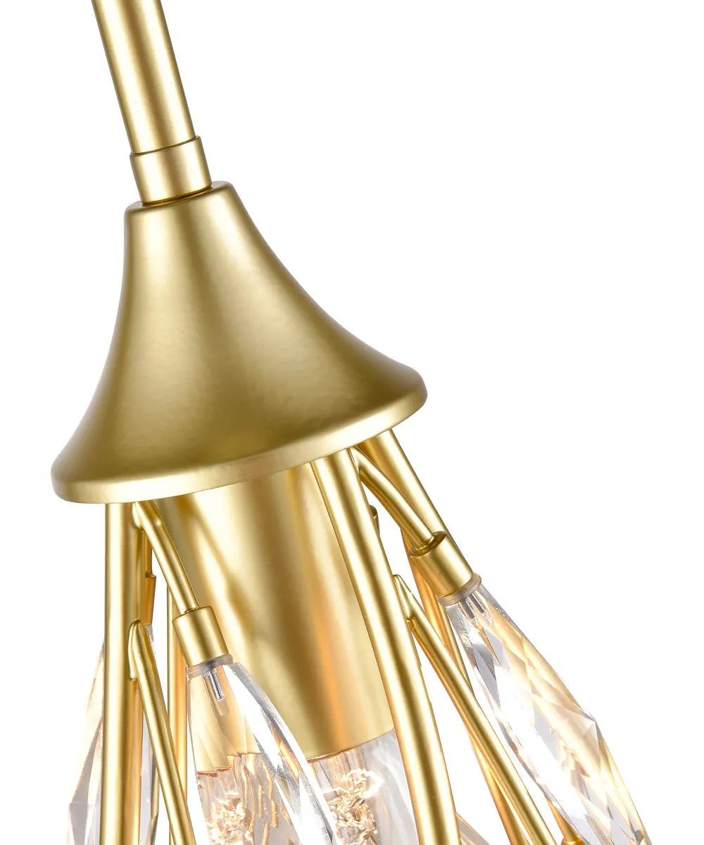 Flora Grace 7'' Wide 1-Light Mini Pendant - Champagne Gold